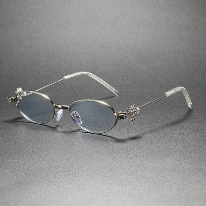 High-End Elegant Diamond-Embellished UV-Protective Sunglasses, Exquisite Stylish Diamond-Inlaid Oval Sunglasses