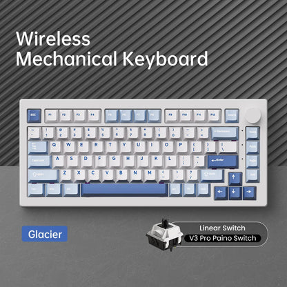 Akko 5075 V3 75% Mechanical Keyboard 8000/10000mAh 2.4GHz Wireless/ Wired Type-C/BT 5.0 Hot Swap RGB Gasket for Gaming Typing
