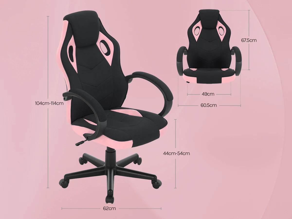 WOLTU Ergonomic Gaming Chair High Back Office Computer Chair with Adjustable Height, 360° Swivel, Reclining Tilt, Racing Style Executive Desk Chair