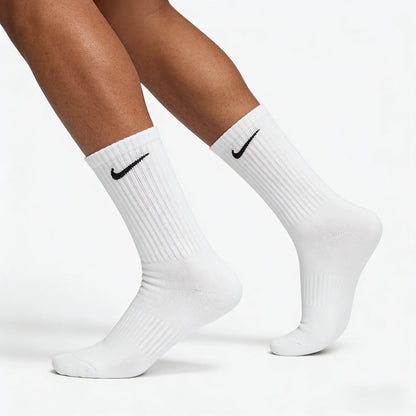 Nike Logo Athletic High-Top-sokker Træningssokker til midt på læggen Unisex-stil Kombinationspakke Hvid SX7676-100