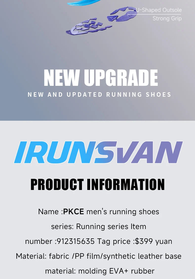 IRUNSVAN 2026 Original Air Cushion Running Shoes Fitness Jump Exercise Breathable Sports Shoes Men's Walking Shoes