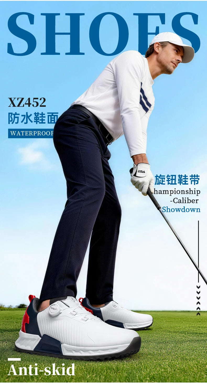 PGM golf shoes men's cushioning rebound sneakers knob men's shoes wear-resistant TPU waterproof shoes