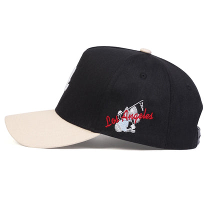 Unisex A Letter Side Los Angeles Embroidery Baseball Caps Spring Autumn Outdoor Adjustable Casual Hats Sunscreen Hat Sports Cap