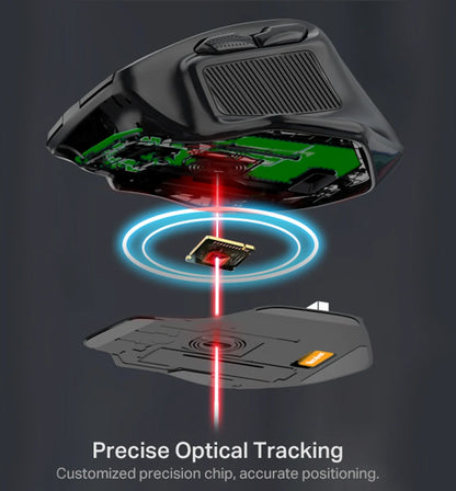 E-YOOSO X-31 Wireless Gaming Mouse for Big Hands, USB 2.4G Ergonomic Gaming Mouse, 4800 DPI Optical Mouse with 5 Buttons for PC & Laptop
