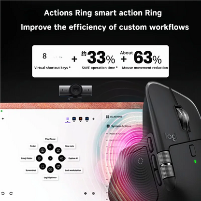 Logitech MX Master 4 Απτική Ανάδραση Actions Ring MagSpeed 8000DPI Εργονομικό Ασύρματο Ποντίκι Bluetooth Μπαταρία 70Day