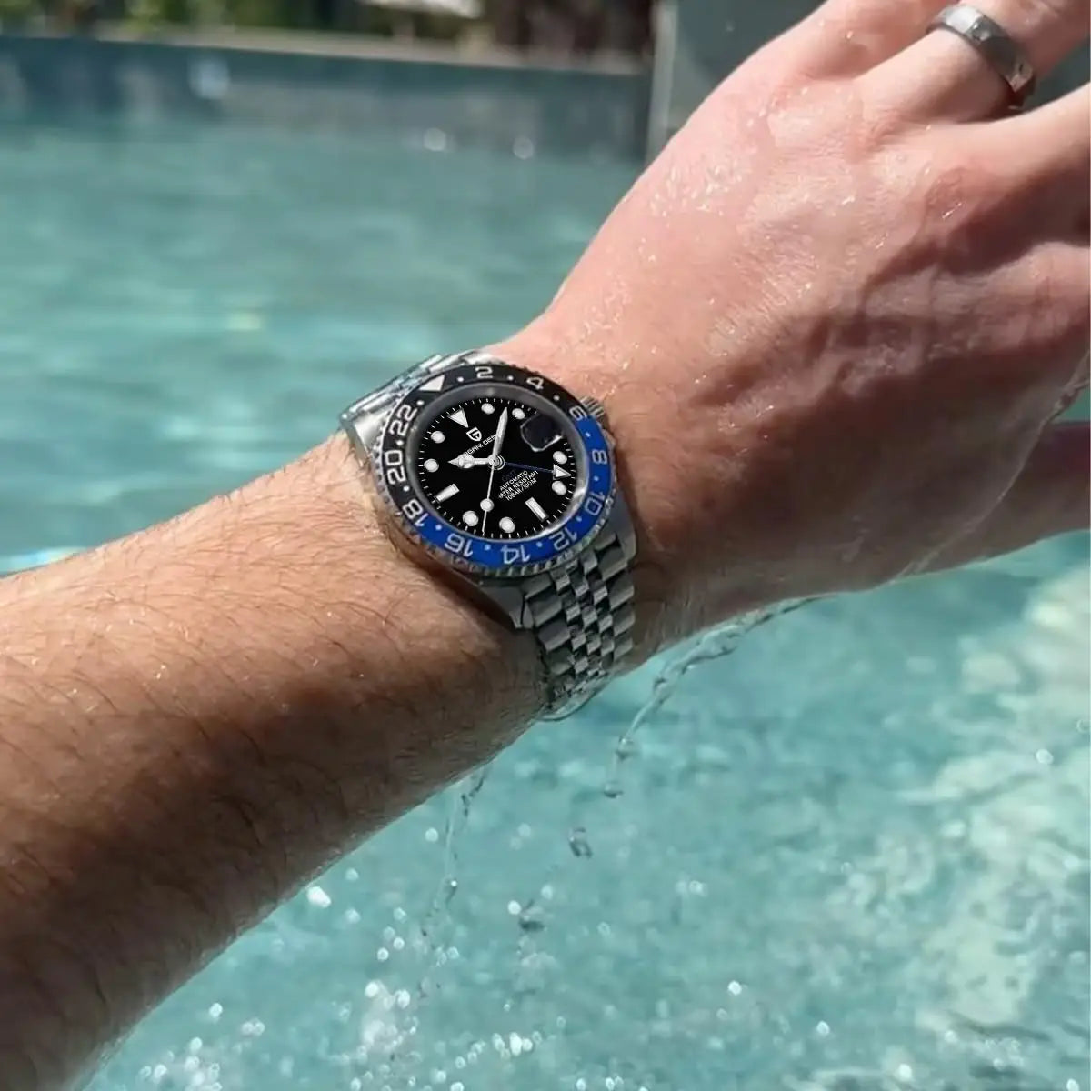 PAGANI DESIGN 40MM GMT Watches for Men Luxury Sapphire AR Mechanical Watch Ceramic Bezel Automatic 100M Waterproof Gift watch