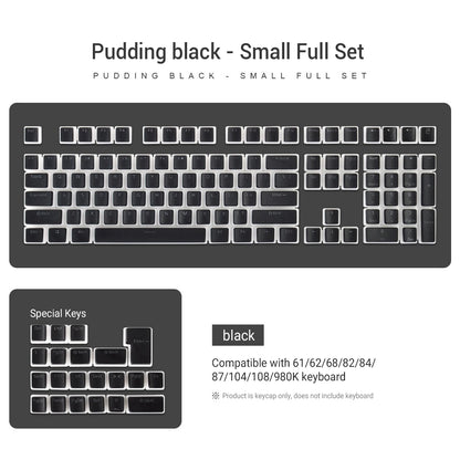 129 Keys Pudding Keycaps For Cherry Mx Switch Mechanical Gaming Keyboard OEM Profile PBT Double Shot Keycap RGB backlit Key Caps