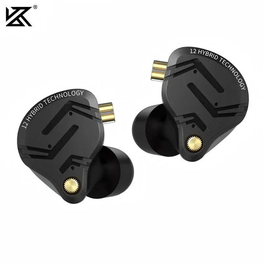 Auriculares intrauditivos KZ ZS12 PRO X con tecnología híbrida dinámica y de armadura balanceada, IEM HiFi con graves mejorados y cable de ajuste