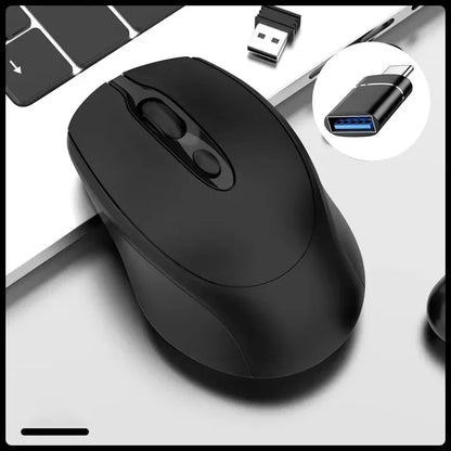 MissionFit Bluetooth Wireless Mouse Rechargeable 2.4G Silent Wireless Mouse for PC, Laptop, MacBook & Tablet with Adjustable DPI