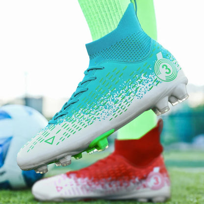 Size 31-45 Men's Soccer Shoes Women Football Boots Kids Soccer Cleats Traning Sneakers Teenagers Breathable Sport Footwear