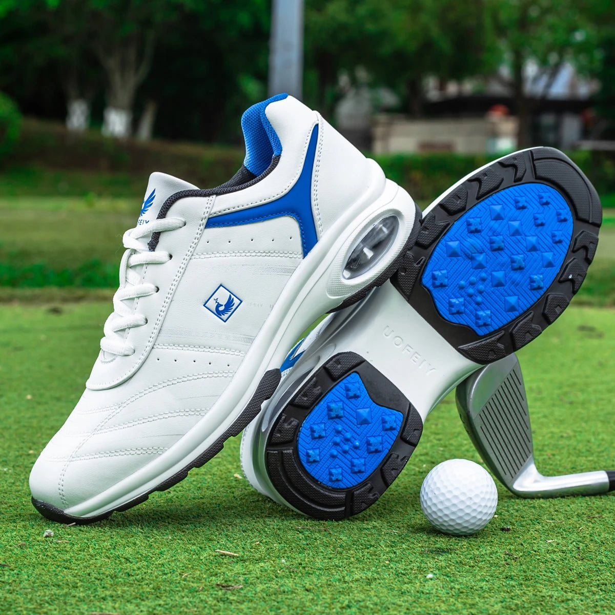 OIMKOI Men Golf Shoes Casual Breathable Waterproof Non-slip Golf Outdoor Training Shoes
