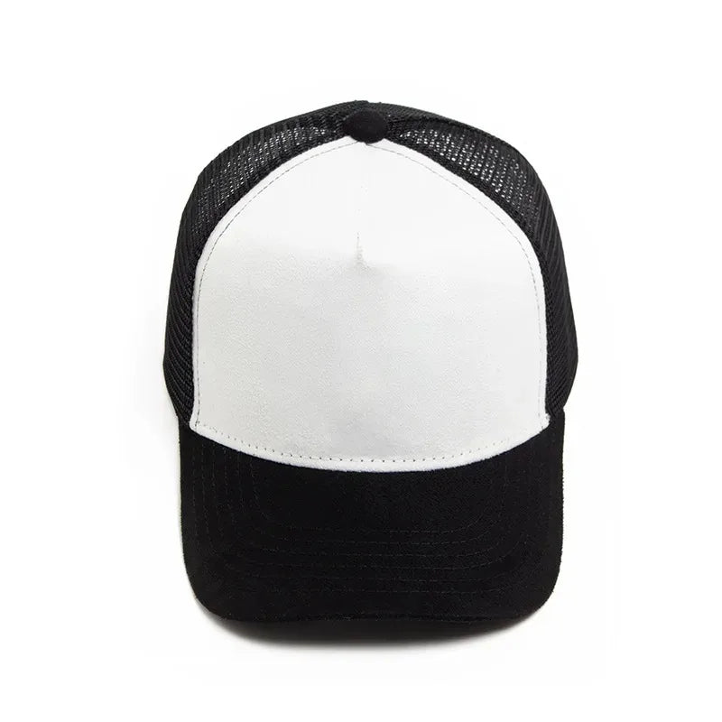 2025 unisex trucker kapa od antilopa s mrežastim 5-panelnim dizajnom i prilagođenim tiskom logotipa, muška bejzbol kapa za proljeće i ljeto, prozračna sportska kapa za žene