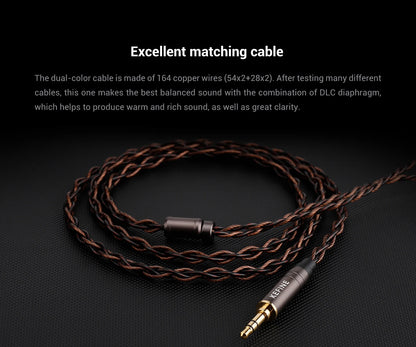 KEFINE Delci HiFi Wired IEM Earphones with 10mm DLC+PU Dynamic Driver, CNC Metal Housing, Detachable 0.78mm 2Pin Cable