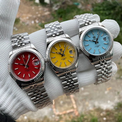 STEELDIVE Turquoise SD1933 Water Ghost Watch 200m Waterproof Sapphire Date NH35 Automatic mechanical Watch with Bracelet