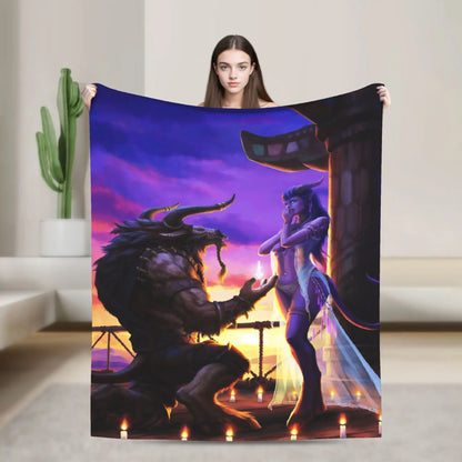 WOW World of Warcraft Blankets Quality Soft  Bedding Throws Winter Kids Bedroom Novelty Bedspread