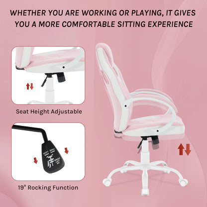 WOLTU Ergonomic Gaming Chair High Back Office Computer Chair with Adjustable Height, 360° Swivel, Reclining Tilt, Racing Style Executive Desk Chair