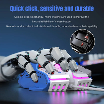HXSJ Programmable Gaming Mouse Wired 12800 DPI RGB Gaming Mouse with 12 Programmable Buttons, Ergonomic Wired Gaming Mouse for PC, Laptop & Windows