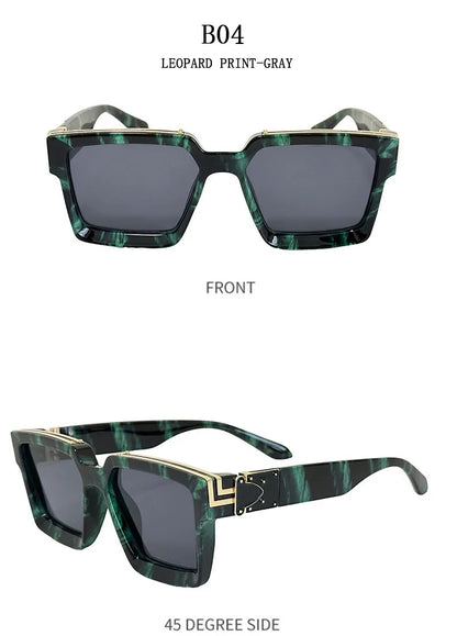 Millionaire Square Sunglasses For Men Retro Sunscreen Sunglasses Women Trendy And Fashionable Vintage Fashion Glasses Zonnebril
