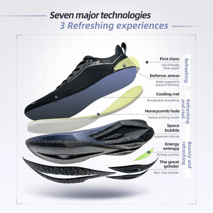 ONEMIX Men Running Shoes Super Lightweight Outdoor Athletic Training Jogging Sneakers Anti-Slip Wear-Resistant Walking Footwear