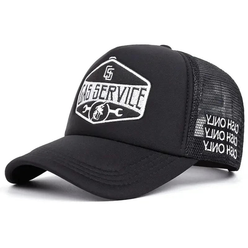 Cappellini da baseball con ricamo di lettere, nuovi, unisex, hip hop, traspiranti, con visiera parasole personalizzata in rete, versatili, alla moda, in stile streetwear, cappellini da camionista
