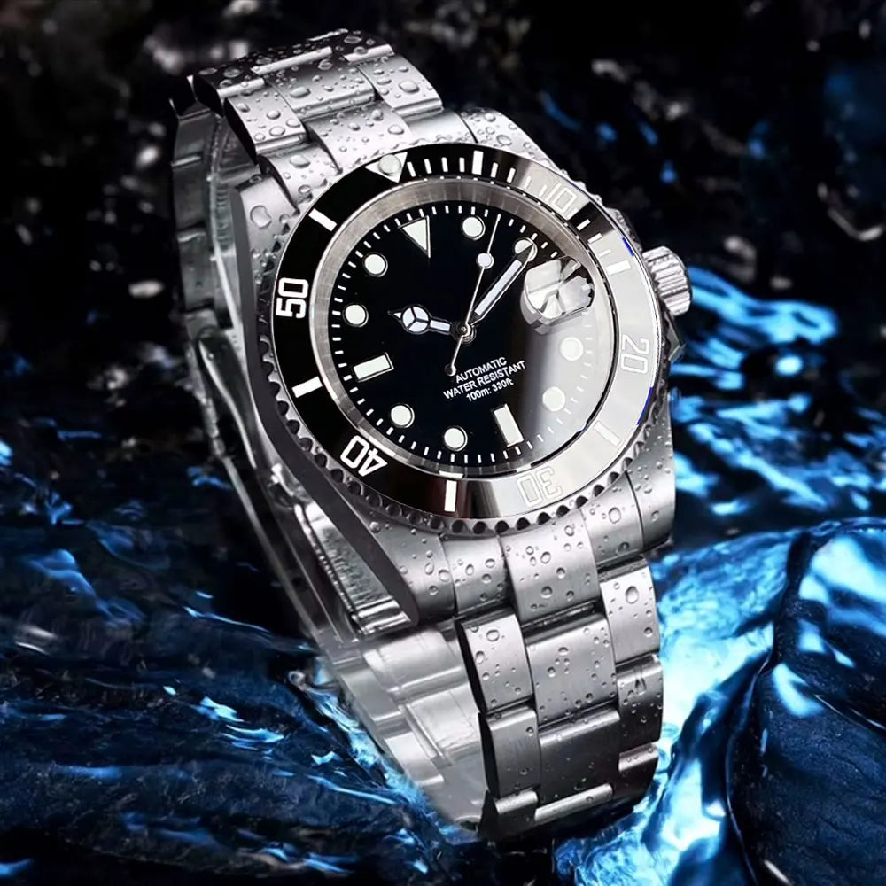 200m Waterproof Miyota8215 Automatic Men Watch Diver Watches 40mm Mechanical Movement Luminous Jubilee Strap Glide Lock Buckle