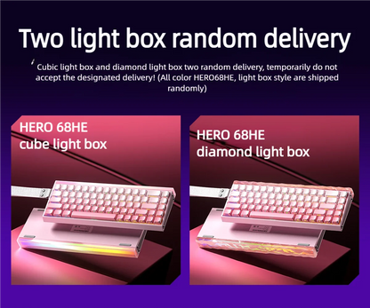 Teclado AULA HERO 68HE con interruptores magnéticos RGB Gaming mecánico Rapid Trigger retorno 8K con cable para esports personalizable