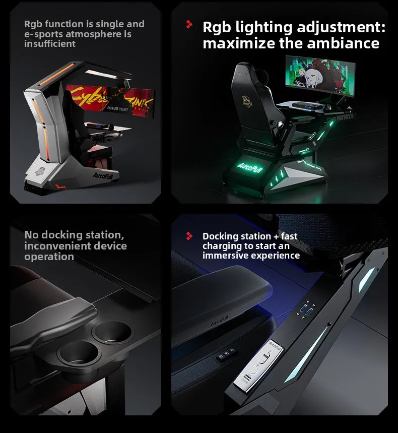 Ergonomic Gaming Office Chair E-Sports Chair with Adjustable Height, Executive Computer Desk Chair, Comfortable Swivel Armchair for Gaming & Work
