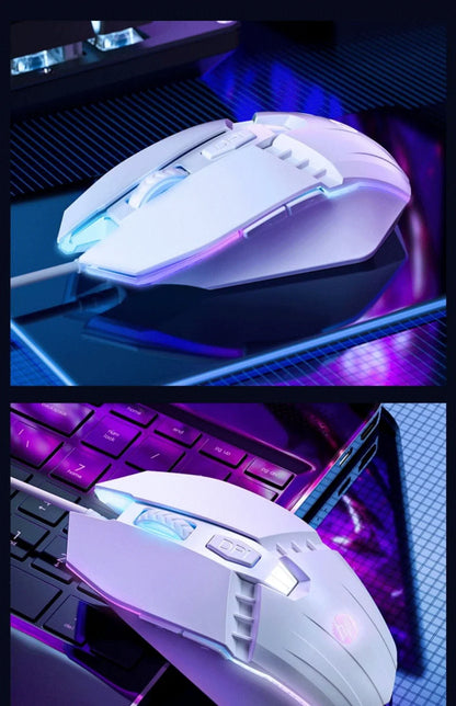 HP M1 Wired Gaming Mouse White Light Emitting Esports Mouse USB Gaming Office Desktop Laptop