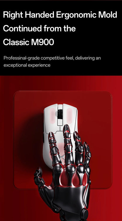 Delux M900mini PRO Wireless Gaming Mouse, Ultra-Lightweight 40g Ergonomic Gaming Mouse with PAW3395 Sensor, 26K DPI, 8KHz Polling Rate for PC & Laptop