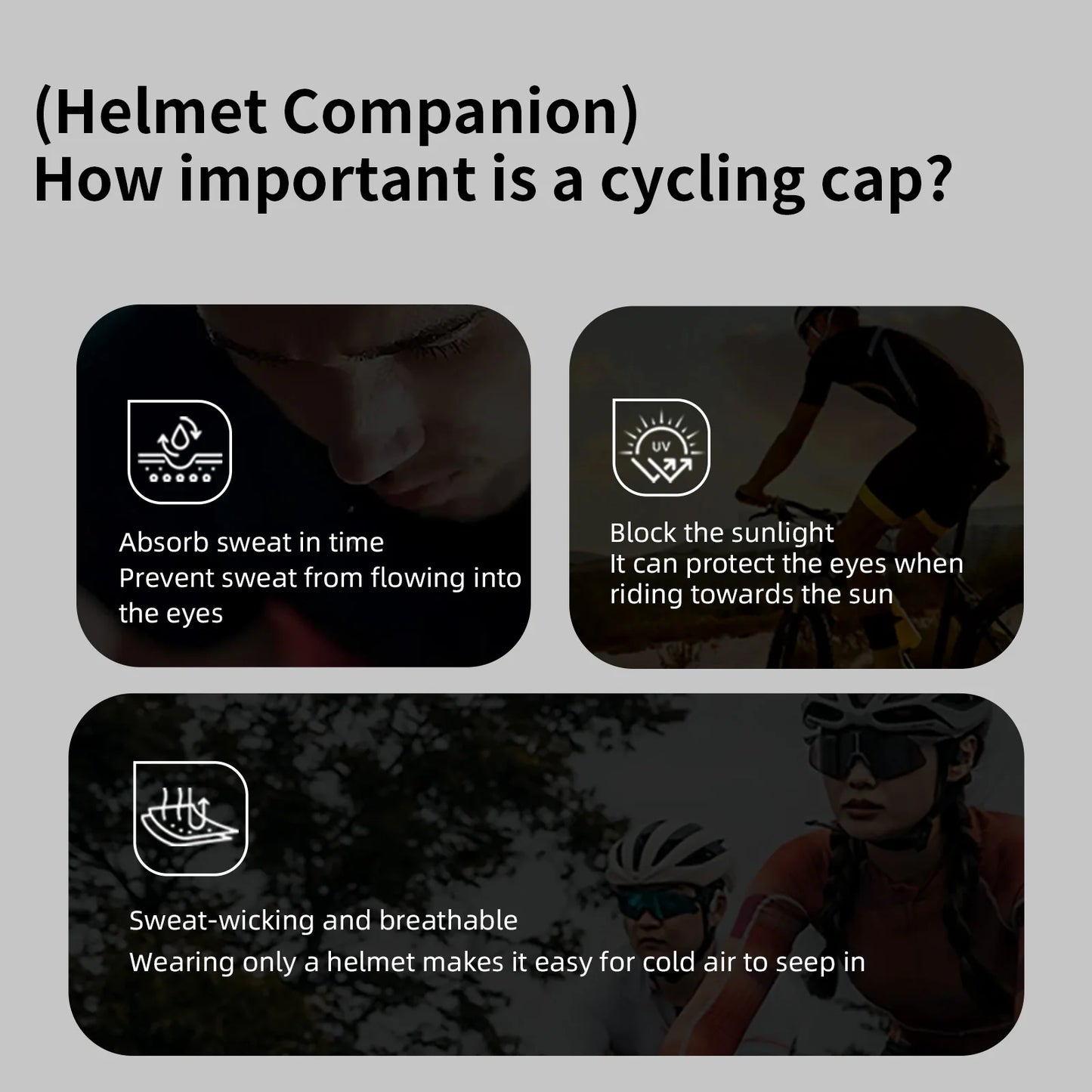 TOSUOD Cycling Cap Breathable Sun Product Quick-dry High Elastic Personality Hat Personality Unisex Outdoor Sport Accessories