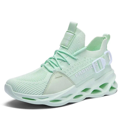 Modische lila Freizeit-Sneaker für Damen und Herren, Blade-Laufschuhe, große Größe 48, leichte, atmungsaktive Sportschuhe für Herren, Mesh-Sneaker