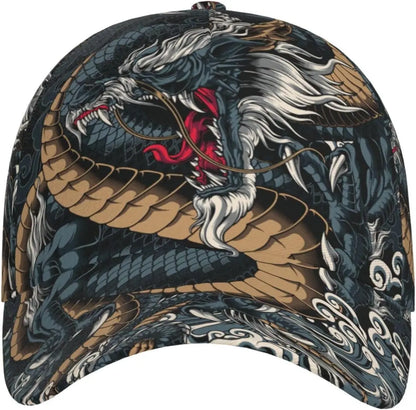 Dragon Snapback-Kappe, Herren-Baseballmützen, Herren-Sonnenhut, verstellbare, coole Trucker-Kappe für Damen und Herren