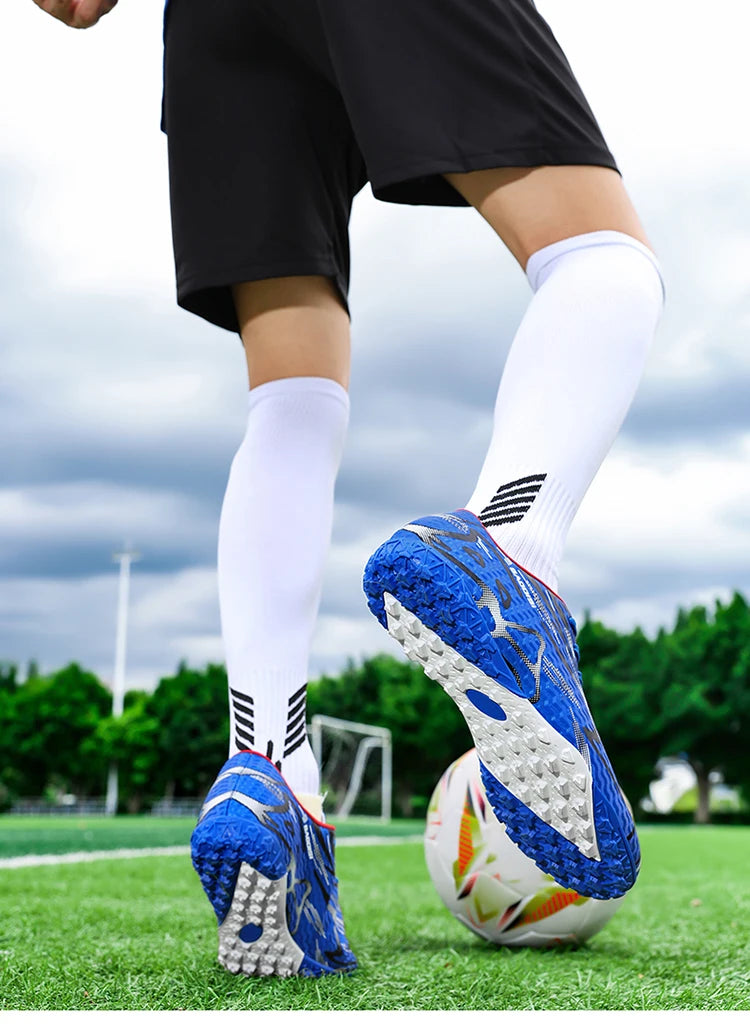 Męskie buty piłkarskie TF Sport – buty treningowe dla dzieci, ultralekkie, oddychające, profesjonalne trampki unisex z kolcami do trawy, na mecz