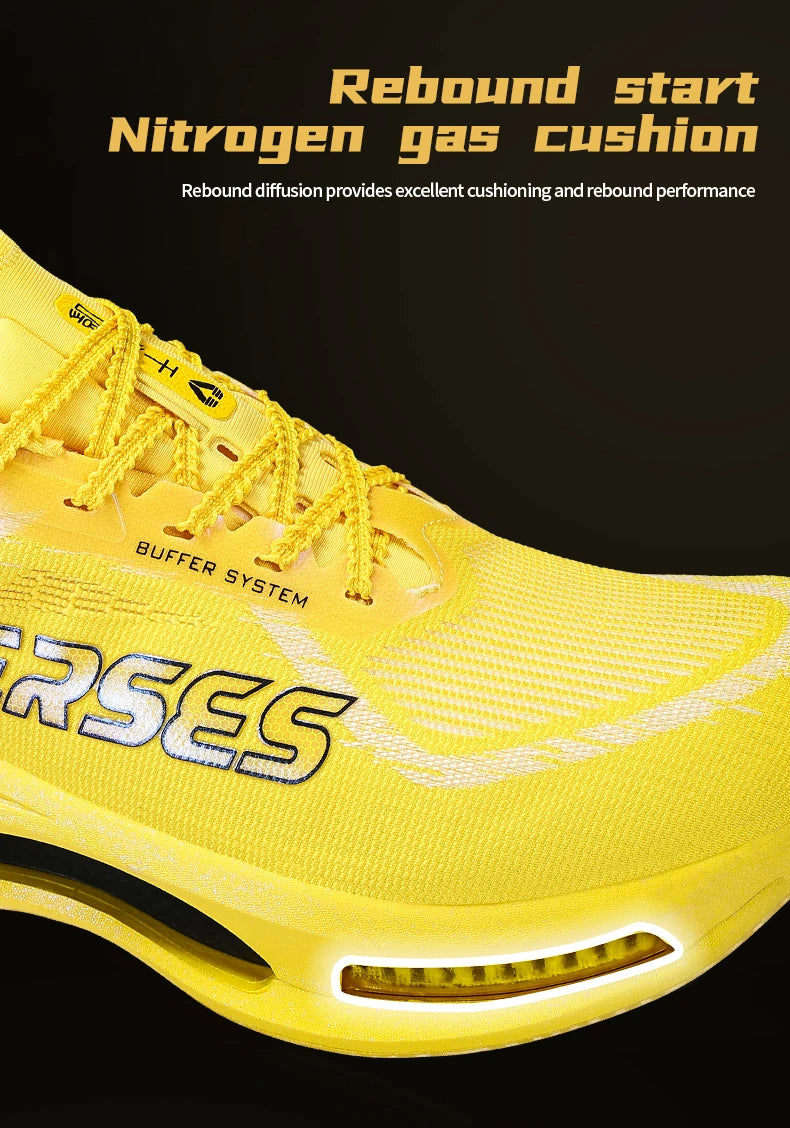 CIERSES New Carbon Fiber Marathon Racing Training Shoes Breathable And Shock-Absorbing Air Cushion Men's Casual Sports Shoes