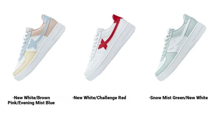 Xtep White Sneakers Female 2026 Spring Couples Versatile Trendy Casual Thick-soled Increase Sports Women Shoes 874118319851