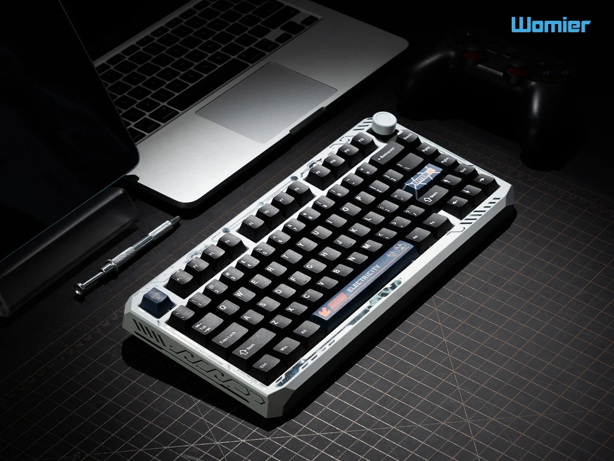 Womier ERA75 V2 75% Wireless Aluminum Mechanical Keyboard with VIA/QMK Knob 3-Mode Gasket Hot Swappable Keyboard for PC Computer