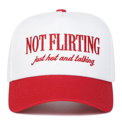 Unisex NOT FLIRTING Letter Embroidery Baseball Caps Spring Autumn Outdoor Adjustable Casual Hats Sunscreen Hat Sports Cap