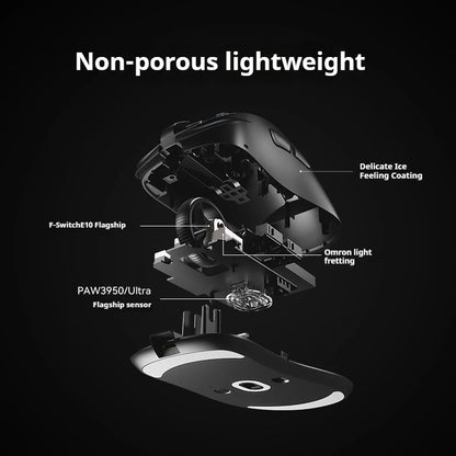 ATK Z1 Pro Max Ultra Wireless Gaming Mouse PAW3950, 8K Polling Rate, 0.39ms Low Latency, 30,000 DPI Ergonomic Gaming Mouse