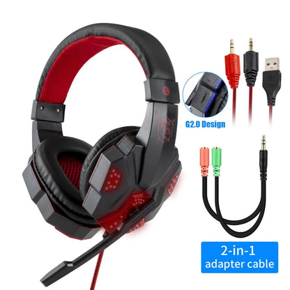 casque audio Casque de jeu stéréo Surround pour PS4 PC X box ordinateur réglable Gamer casque filaire avec micro antibruit Auriculares fifa 21