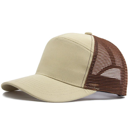 Summer 7 Panel Baseball Cap Fashion Hip Hop Mesh Caps Men Truckers Hat Visor Hardtop Snapback Women Unisex Cool New Brand