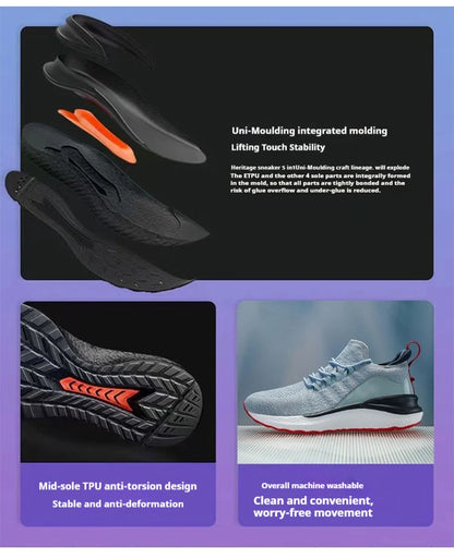 NEW Mijia Sport Shoes 4 Lightweight Ventilate Elastic Knitting Leisure Shoes Breathable Non Slip Sneaker Running Trainer Sneaker