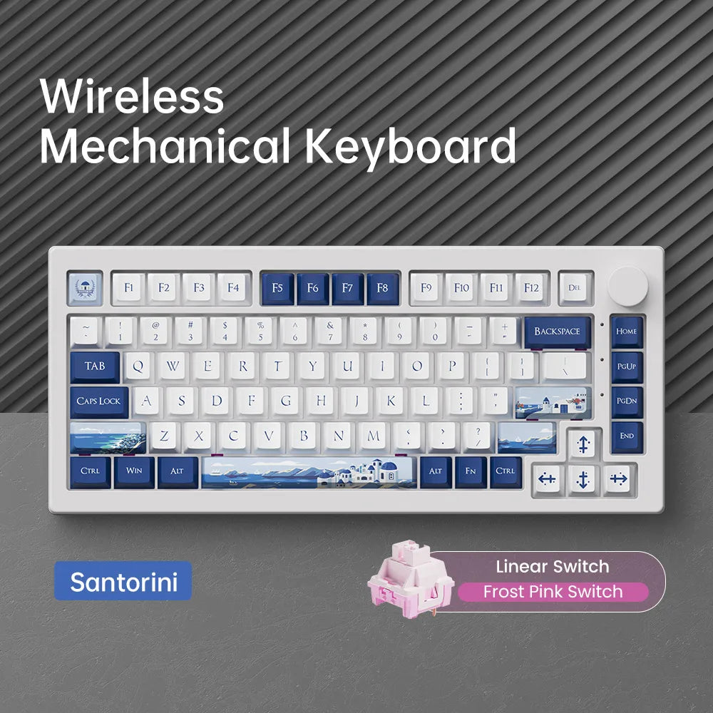Akko 5075 V3 75% Mechanical Keyboard 8000/10000mAh 2.4GHz Wireless/ Wired Type-C/BT 5.0 Hot Swap RGB Gasket for Gaming Typing