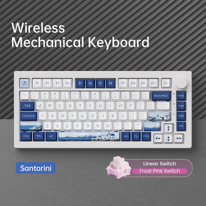 Akko 5075 V3 75% Mechanical Keyboard 8000/10000mAh 2.4GHz Wireless/ Wired Type-C/BT 5.0 Hot Swap RGB Gasket for Gaming Typing