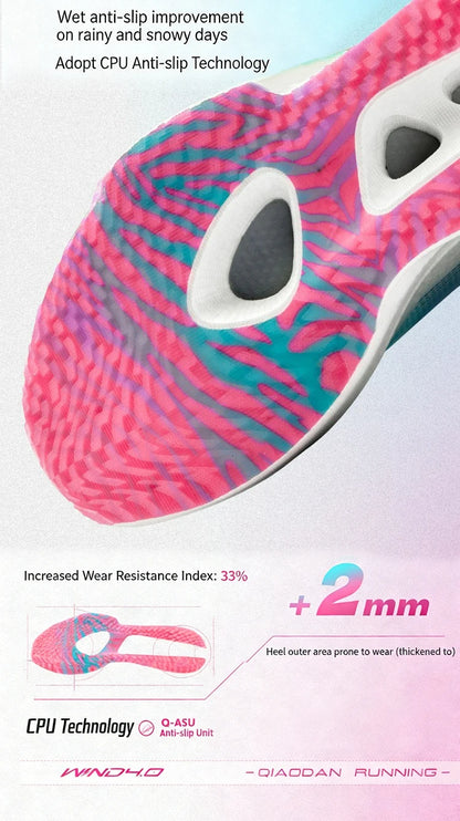 QIAODAN Man Trail Running Shoes 2026 WIND 4 Jogging Sport Shoes GYM Mesh Breathable Athletic Running Sneakers QDB023262298