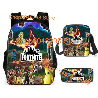 Estojo Grande em Lona Kawaii para Lápis e Canetas, para Rapazes e Raparigas, Estampa Fortnite, Material Escolar, Papelaria, Presente de Aniversário para Adolescentes