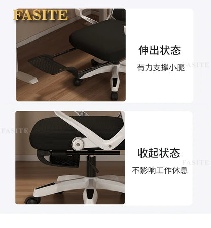 Ergonomic Gaming Chair with 4D Lumbar Support, Reclining Office Chair, Adjustable Computer Desk Chair with Footrest, Swivel E-Sports Chair