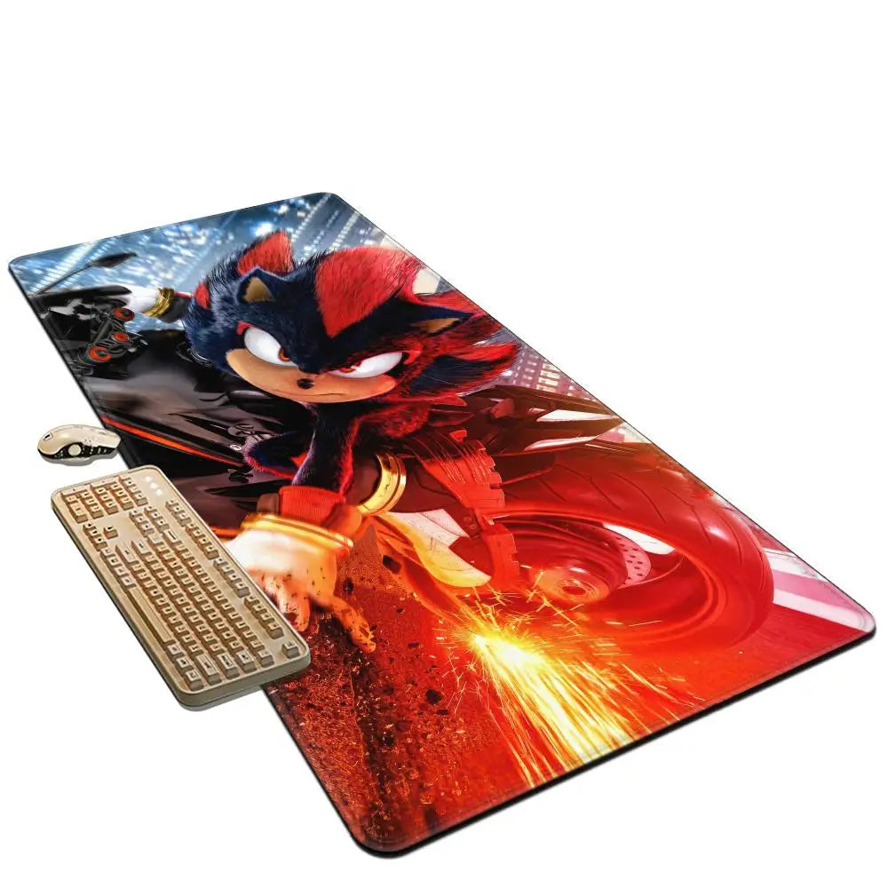 Anime Sonic The Hedgehog Mouse Mat Desk Mat With Pad Gaming Accessories Prime Gaming XXL Keyboard Pad Padding Mat