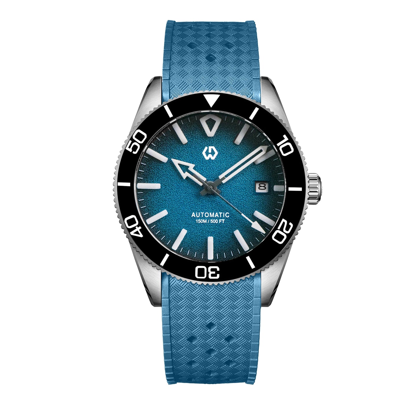 Upgraded Model Men's Automatic Watch Mechanical 3D Dimensional Luminous Watch Needle Ceramic Bezel 150 Meters Waterproof Diving