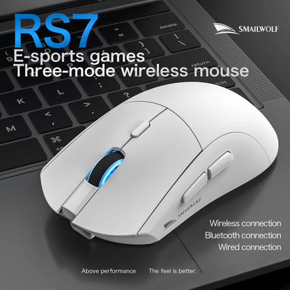 SMAILWOLF RS7 Bluetooth Wireless Gaming Mouse, PAW3311 Sensor, 20000 DPI Rechargeable Gaming Mouse with Macro Driver for PC, Laptop & Office