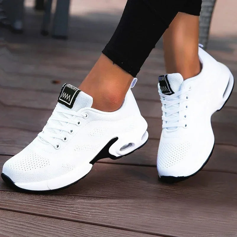 Femmes plate-forme espadrilles décontractées chaussures maille respirant chaussures de course gros sport d'été Tenis chaussures 2024 luxe vulcaniser chaussures